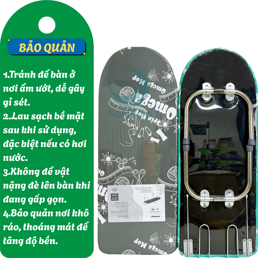 Bàn Ủi Di Động 30x80cm – Gọn Nhẹ, Tiện Mọi Lúc -Bàn Kê Ủi Thông Minh – Quần Áo Luôn Phẳng Phiu -Bàn Ủi Mini Chân Inox Chắc Chắn – Đẹp & Bền