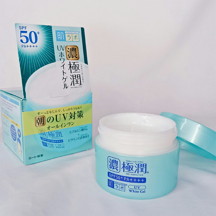 Kem dưỡng ẩm chống nắng ban ngày Hada Labo Koi-Gokujyun UV White Gel SPF50+ PA++++ RMV-RJ-HDLB-UWG (90g)