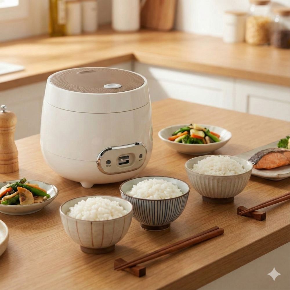 Nồi Cơm Điện Mishio MK233 size 0.8L nấu cơm ngon - Hàng chính hãng