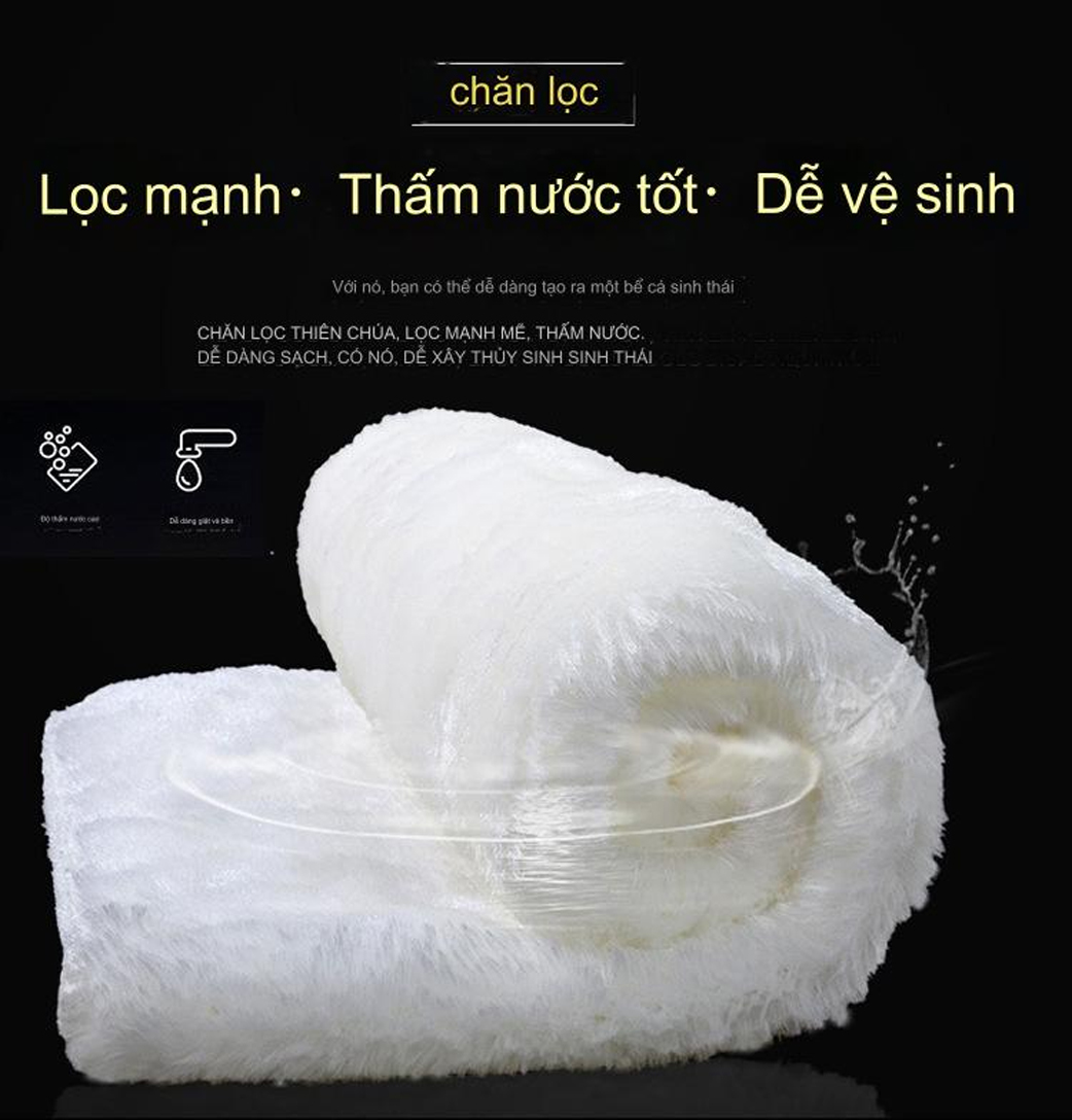 Túi Lọc Hồ Cá Loại To 20x54cm, 2 lớp siêu dầy, loại bỏ cặn bẩn, chống tràn bể cá