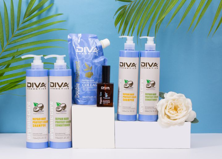 Kem ủ tóc siêu mượt Collagen DIVA Cosmetics Double Treatment 500ml + Cặp gội xả gói Karseell Maca 15mlx2