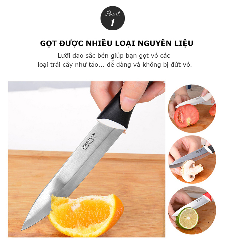 Bộ Dao Có Nắp Đậy Thép Không Gỉ Lock & Lock Cookplus CKK502