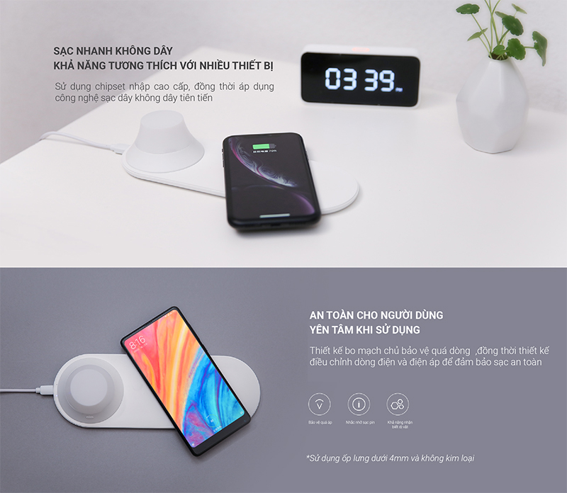 Đèn ngủ kiêm sạc không dây Xiaomi Yeelight - Hàng Chính Hãng