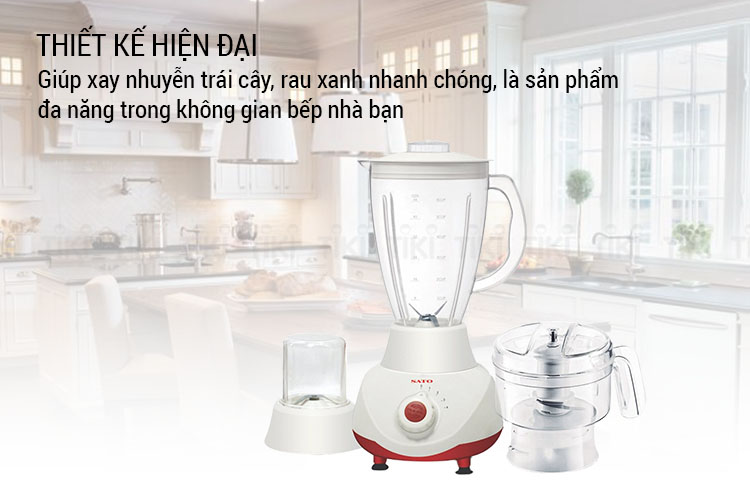 Máy xay sinh tố đa năng SATO MX8055 1.5L (Màu trắng) - Hàng chính hãng