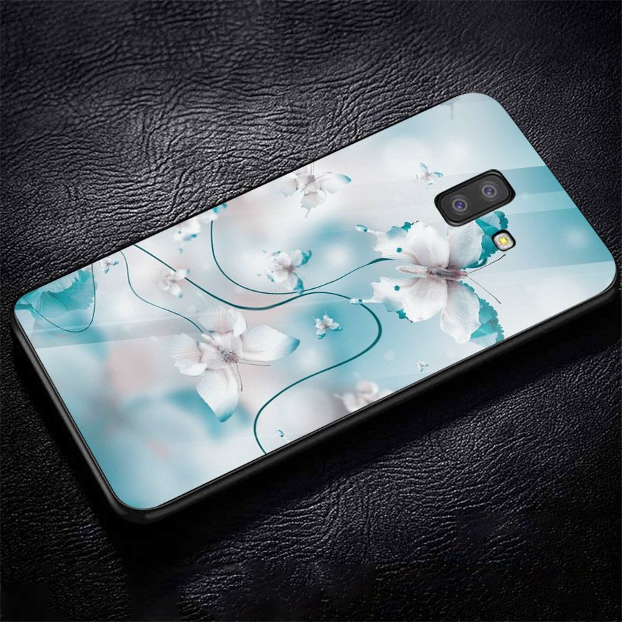 Ốp kính cường lực cho điện thoại Samsung Galaxy J6 - bướm đẹp MS BUOMD018