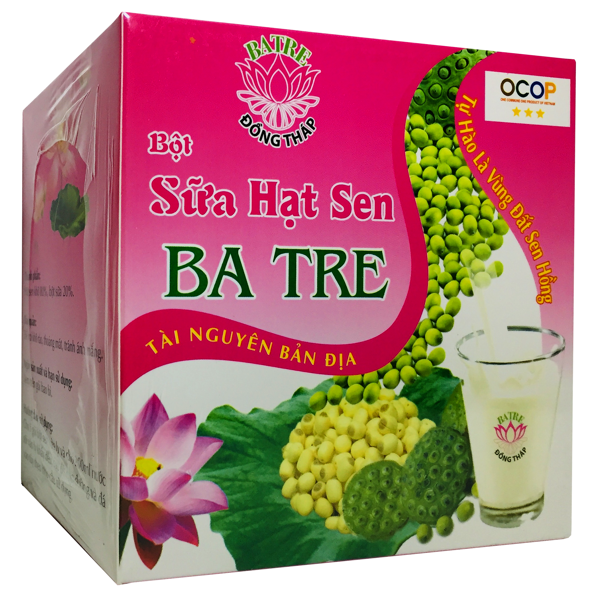 bột sữa hạt sen ba tre (10gói x 20g) - vị thanh ngọt, thơm béo - mang đậm hương vị đặc trưng của quê hương đồng tháp - giàu dinh dưỡng, năng lượng dồi dào, giúp chắc khoẻ xương 1