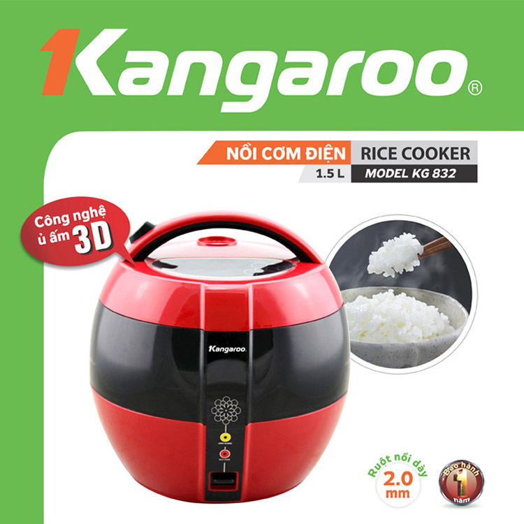 Nồi cơm điện Kangaroo 1,5L KG832