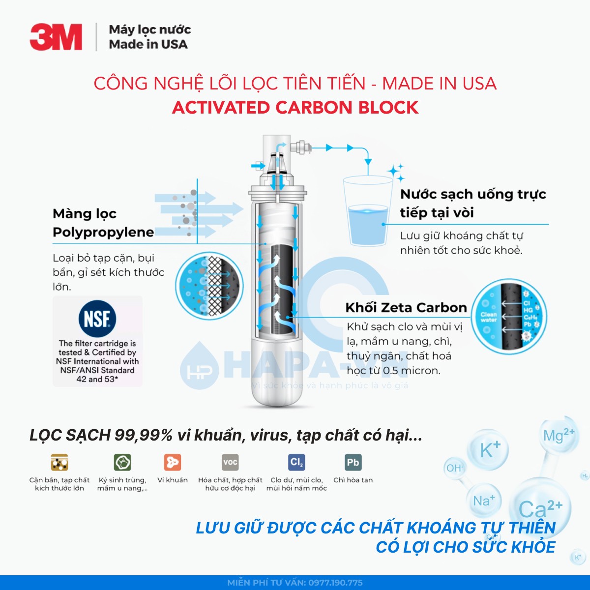 [SIÊU TỐC] Máy Lọc Nước 3M AP2-C405-SG | AP-EASY COMPLETE Mini Fitler - Uống Trực Tiếp Từ Vòi Hoặc Gắng Cho Tủ Lạnh - Hàng Chính Hãng 3M