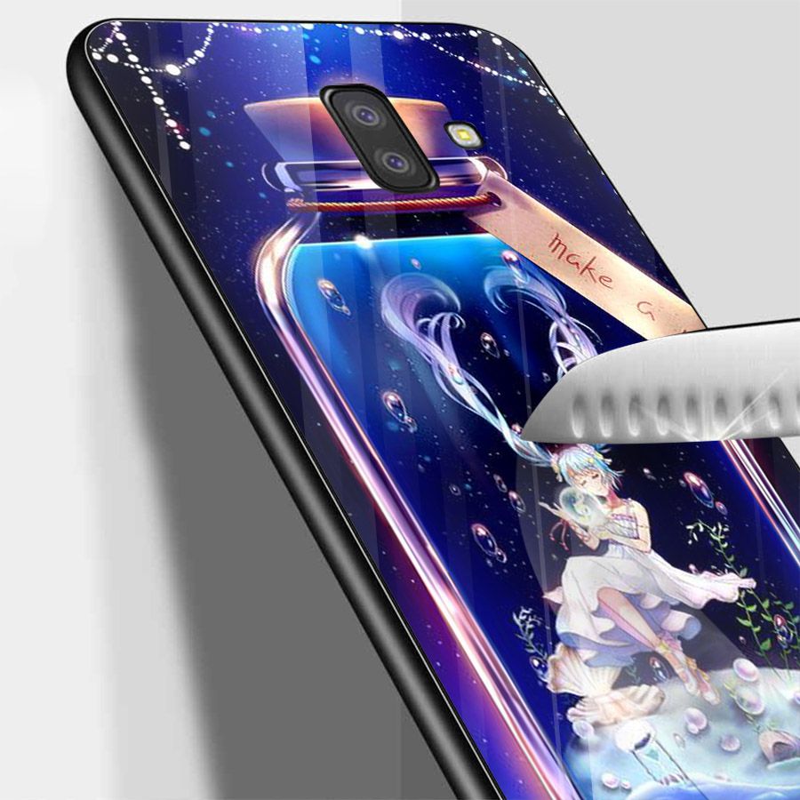 Ốp kính cường lực cho điện thoại Samsung Galaxy J6 - Cô Bé Trong Chiếc Lọ Thủy MS CBTCL049