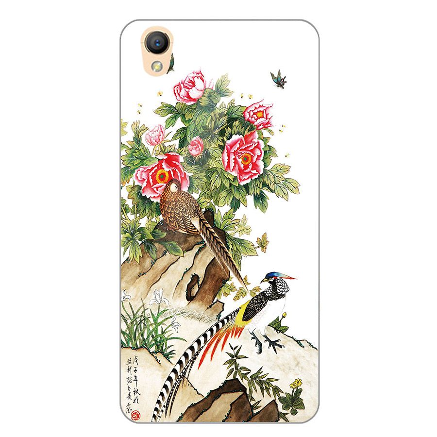Ốp kính cường lực cho điện thoại Oppo A37/NEO 9 - chim công phượng MS CPHUONG057