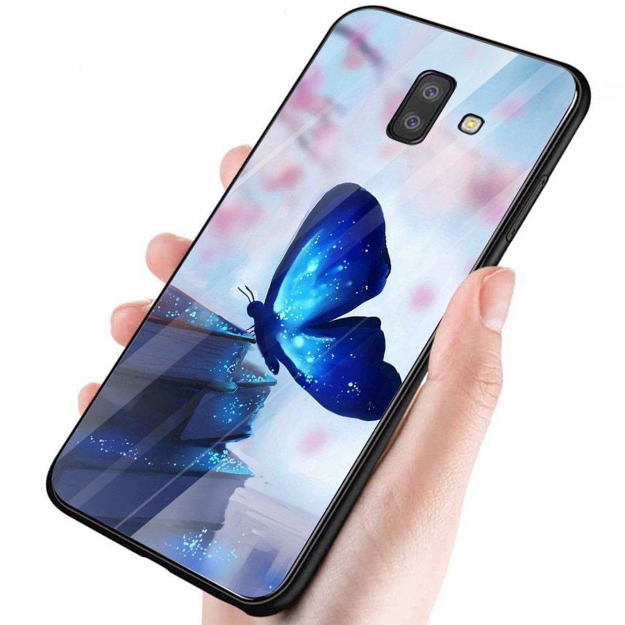Ốp kính cường lực cho điện thoại Samsung Galaxy J6 PRIME - bướm đẹp MS BUOMD029