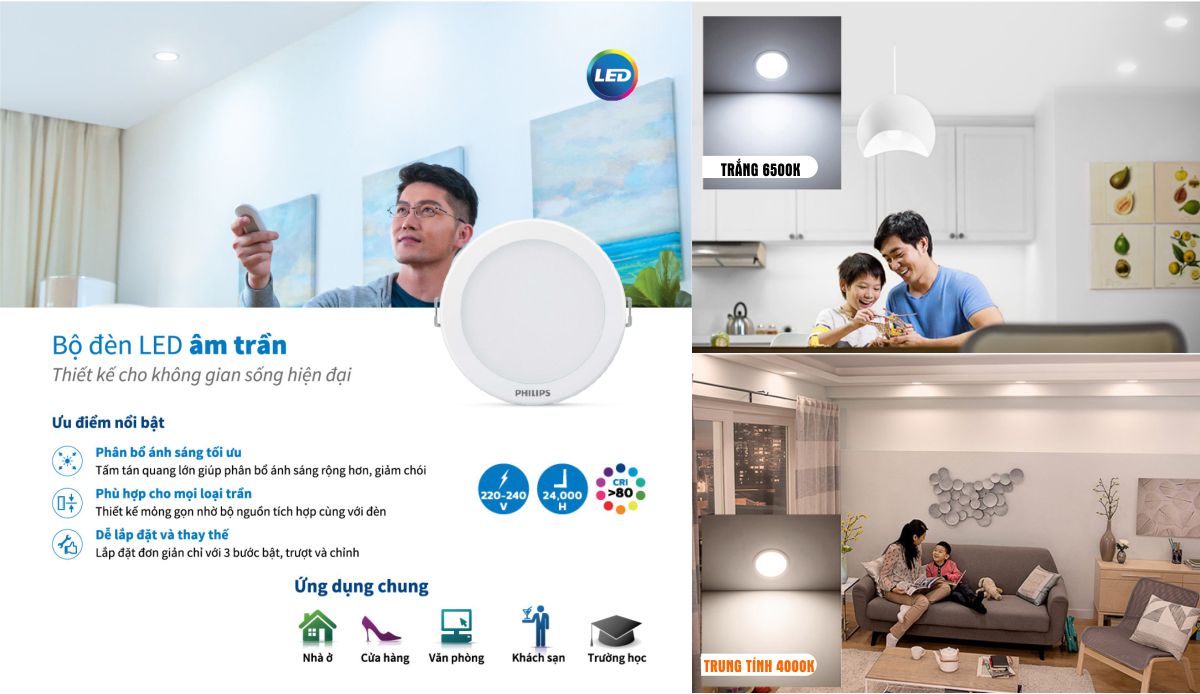 Đèn LED âm trần Philips DN027B G2