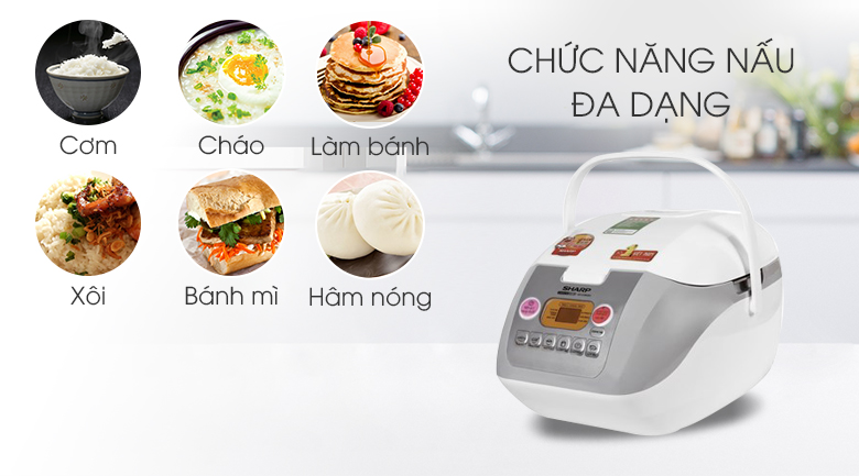 Nồi Cơm Điện Tử Sharp KS-COM10V - 1 Lít - Hàng chính hãng