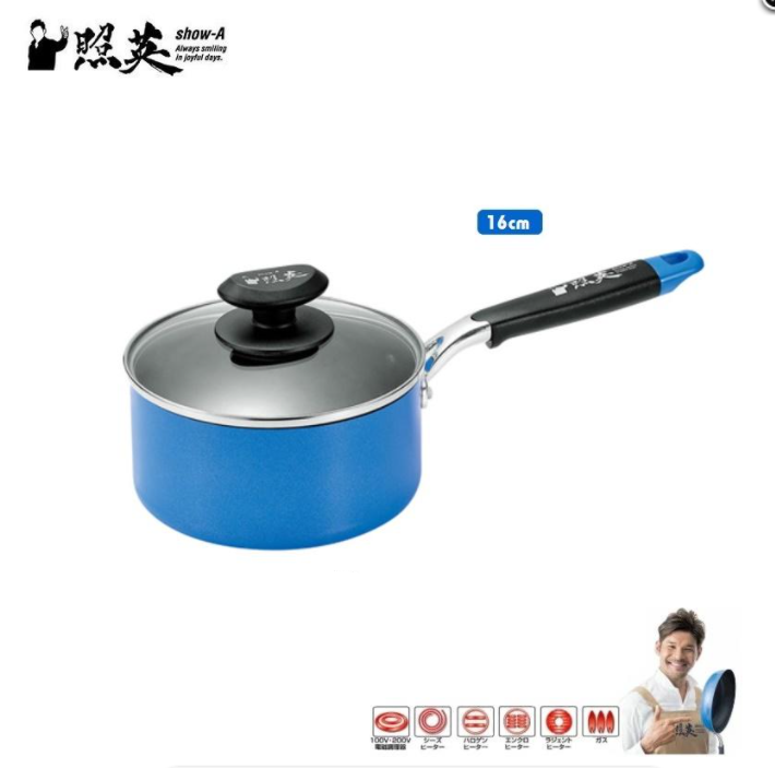 Nồi chống dính cao cấp 5 lớp đáy từ có tay cầm Show-A - Size 16cm - Hàng nội địa Nhật Bản.