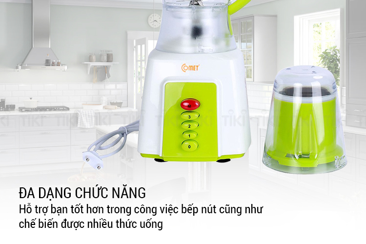 Máy Xay Sinh Tố Comet CM9969 (300W - 1.5 Lít) - Xanh Lá - Hàng Chính Hãng