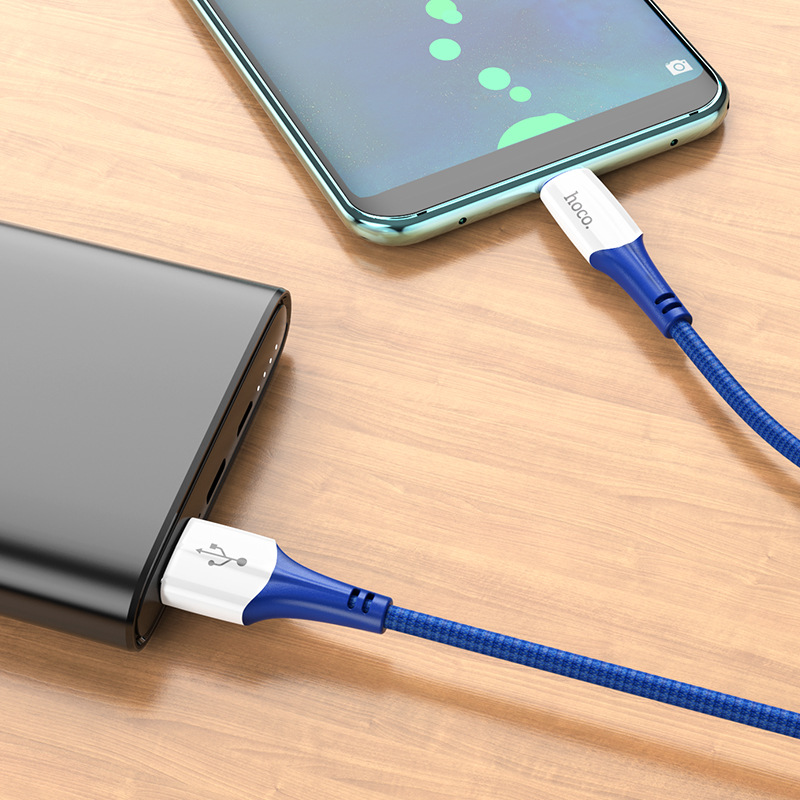 Dây cáp sạc nhanh, truyền dữ liệu USB to Type-C HOCO X70 Sạc Nhanh 3A dùng cho Samsung S21, Xiaomi ,Realme, Poco X3, Huawei,...Android -Hàng chính hãng