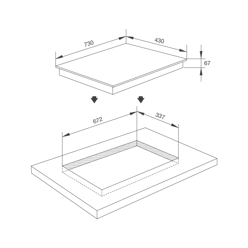 Bếp Âm Từ Đôi Malloca MI 732 SL (73cm) - Hàng Chính Hãng
