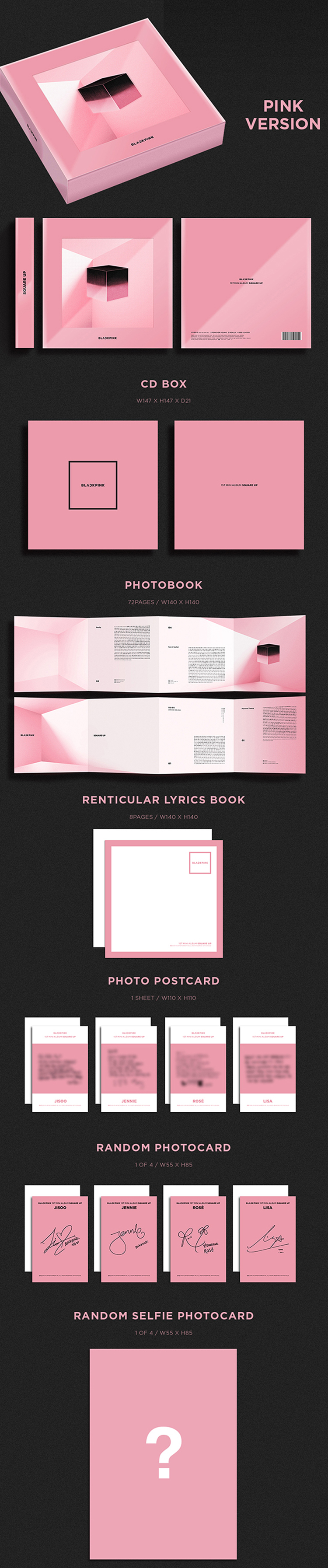Blackpink 1St Mini Album [Square Up] Pink Ver.