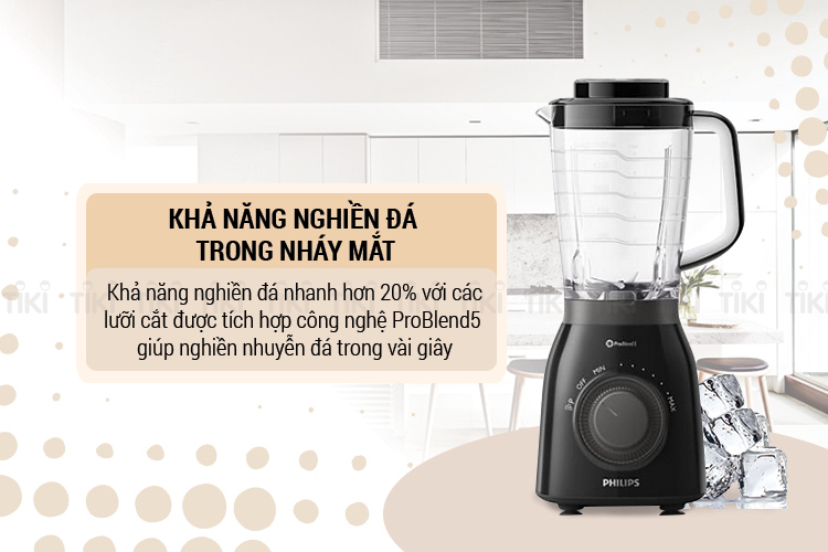 Máy Xay Sinh Tố Xay Đá Philips HR2157/92 600W (2L)