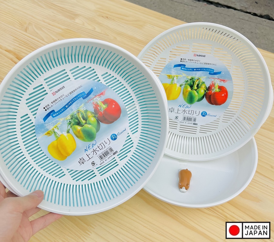 Bộ khay đựng rau củ tròn Nakaya 1.8L - Hàng nội địa Nhật Bản nhập khẩu chính hãng