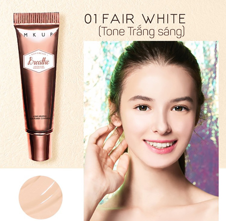 Kem che khuyết điểm MKUP và Kem dưỡng ẩm trắng da MKUP