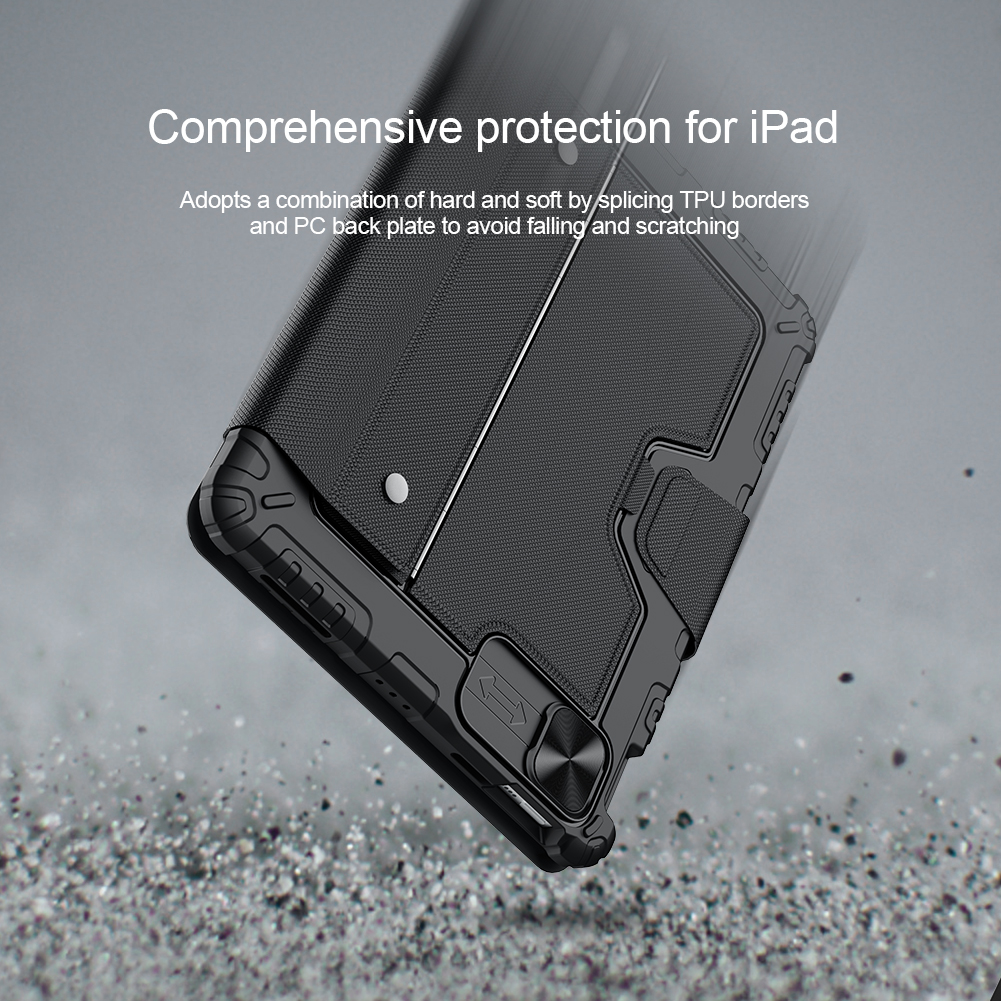Bao Da Kèm Bàn Phím cho iPad Air 10.9 2020 / Air 4 / Air 5 / iPad Pro11 2020/2021 Nillkin Bumper Combo Case Keyboard (Có khe cắm bút Apple Pencil) - Hàng Chính Hãng