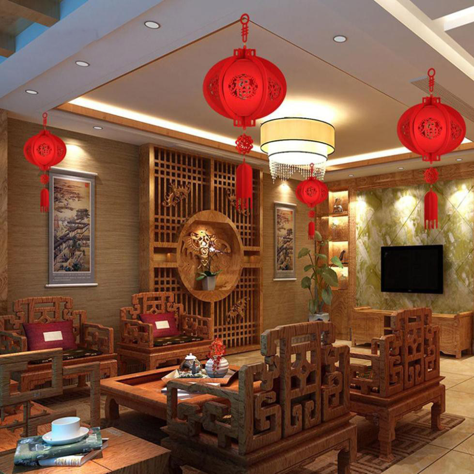 Sự kết hợp giữa lồng đèn hiện đại và lồng đèn truyền thống 