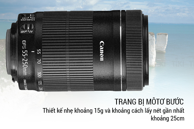 Lens Canon EF-S 55-250mm f/4-5.6 IS STM - Hàng Chính Hãng
