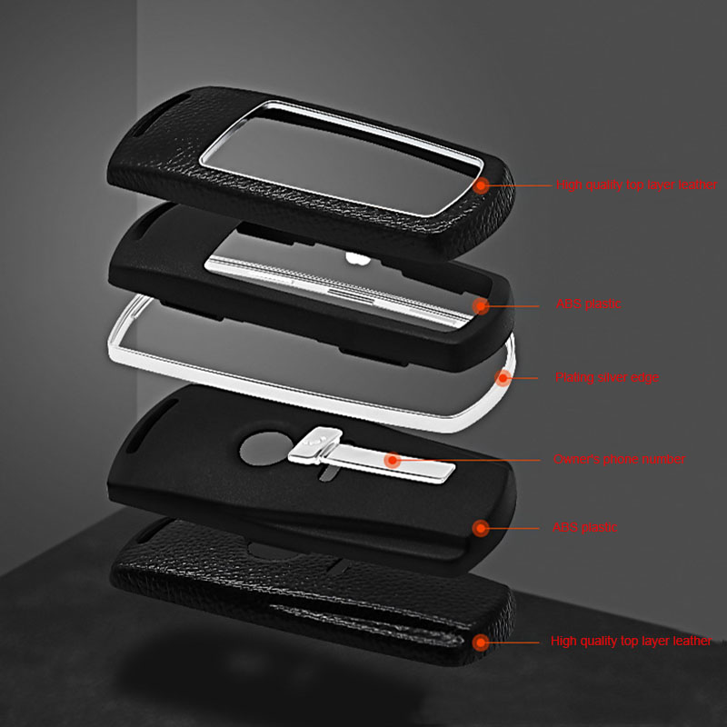 Car Accessories Top Layer Leather Car Key Case For BMW 1/2/3/4/5/6/7 Series/X3/X4 Car Key Cover Shell Car Keychain Car Accessories Top Layer Leather Car Key Case For BMW 1/2/3/4/5/6/7 Series/X3/X4 Car Key Cover Shell Car Keychain