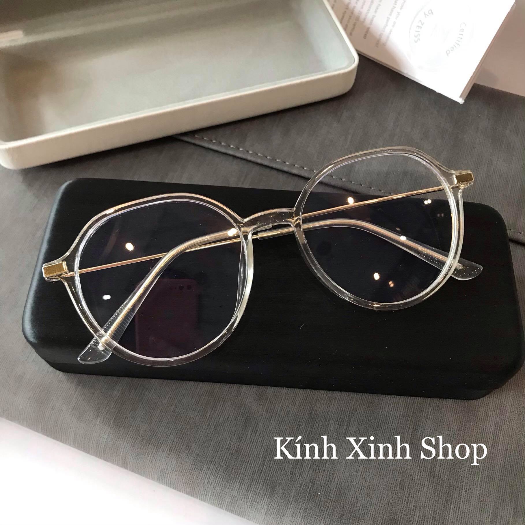 Gọng Kính Cận, Kính Giả Cận Nam Nữ Chống Ánh Sáng Xanh Từ Máy Tình, Tv, Điện Thoại Mắt Tròn Cao Cấp Ulzzang Hàn Quốc