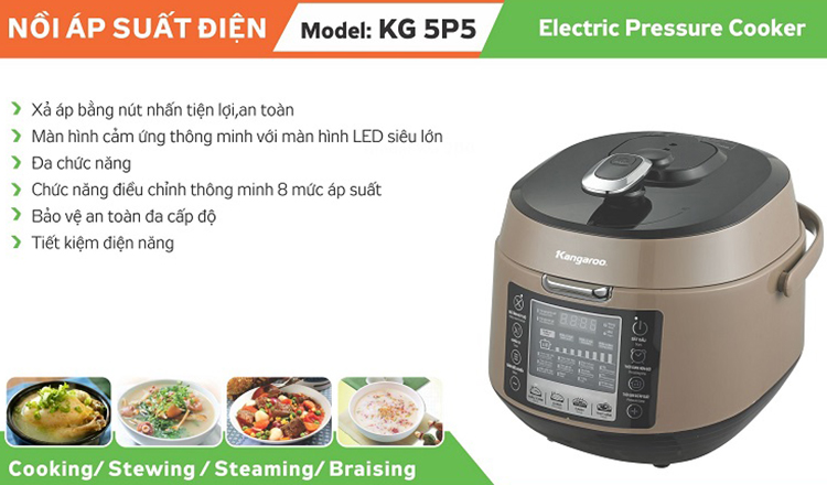 Nồi Áp Suất Điện Kangaroo KG5P5 (5L)