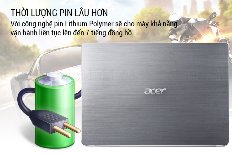 Laptop Acer Swift SF314-32-54-58KB NX.GXZSV.002 Core i5-8250U/Win10 (14 inch) (Silver) - Hàng Chính Hãng