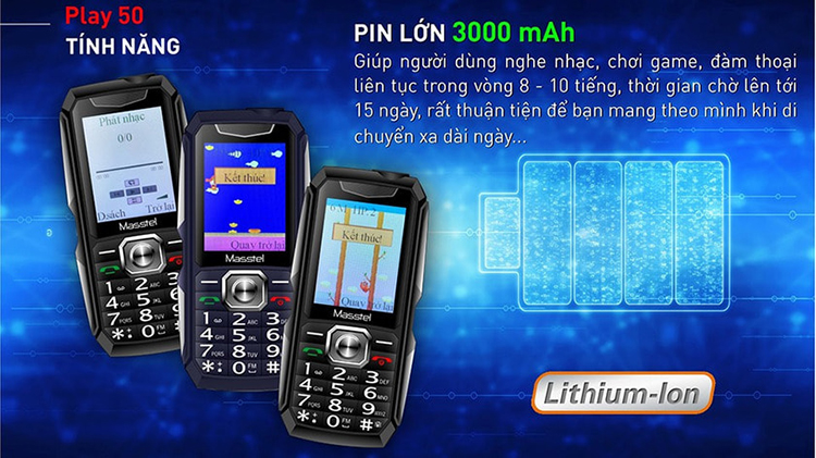 Điện thoại Masstel Play 50 - Hàng Chính Hãng