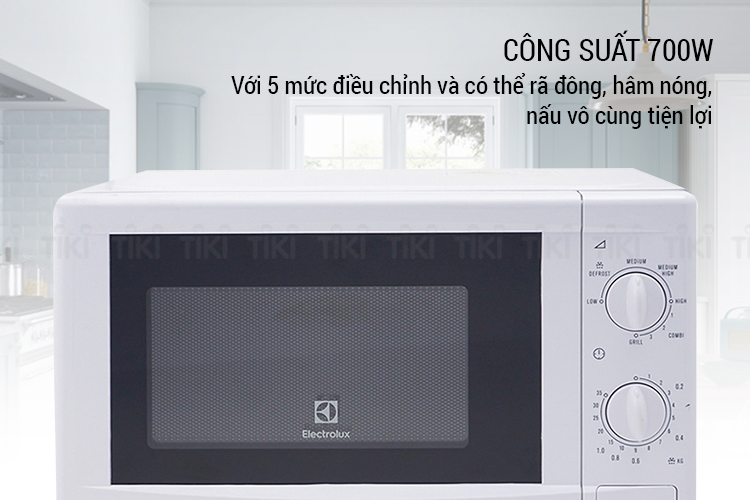 Lò Vi Sóng Cơ Có Nướng Electrolux EMM2021GW (20 lít) - Trắng - Hàng chính hãng