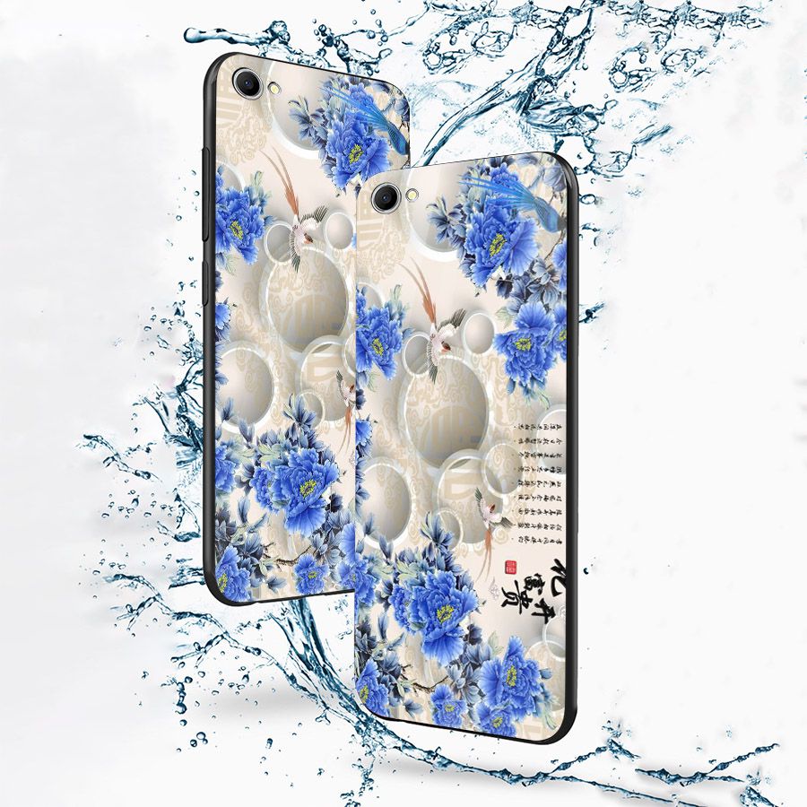 Ốp điện thoại kính cường lực cho máy Oppo F1S/A59 - mẫu đơn MS MAUDON017