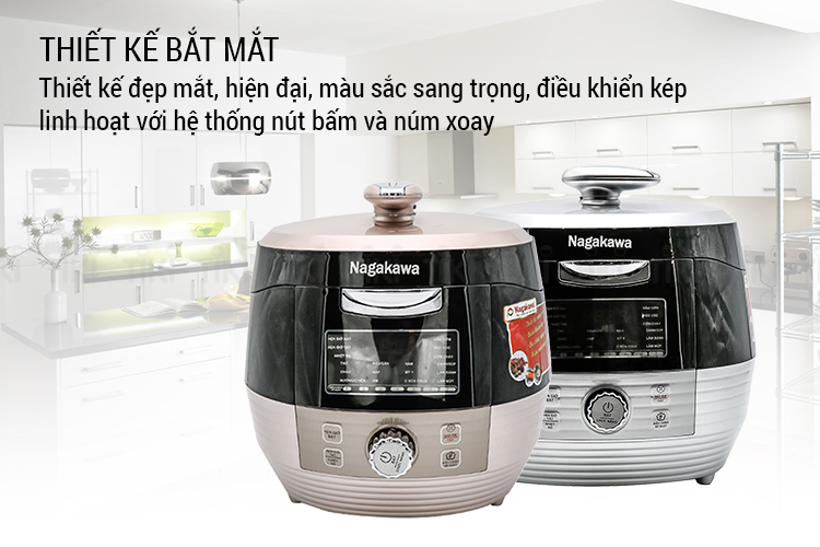 Nồi Áp Suất Điện Tử Nagakawa NAG0201 (5.0 Lít) - Hàng Chính Hãng