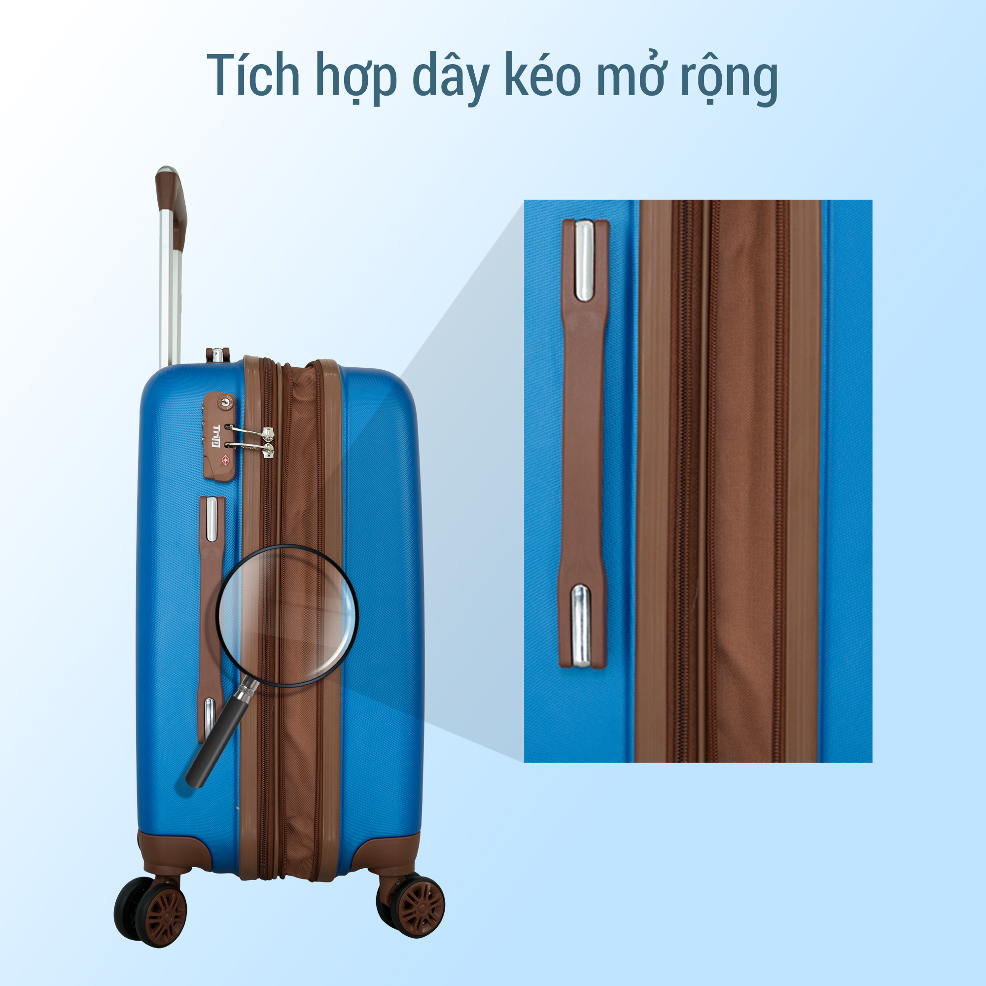 Vali Du Lịch Cao Cấp Trip P803A - Size 60 - Xanh Rêu
