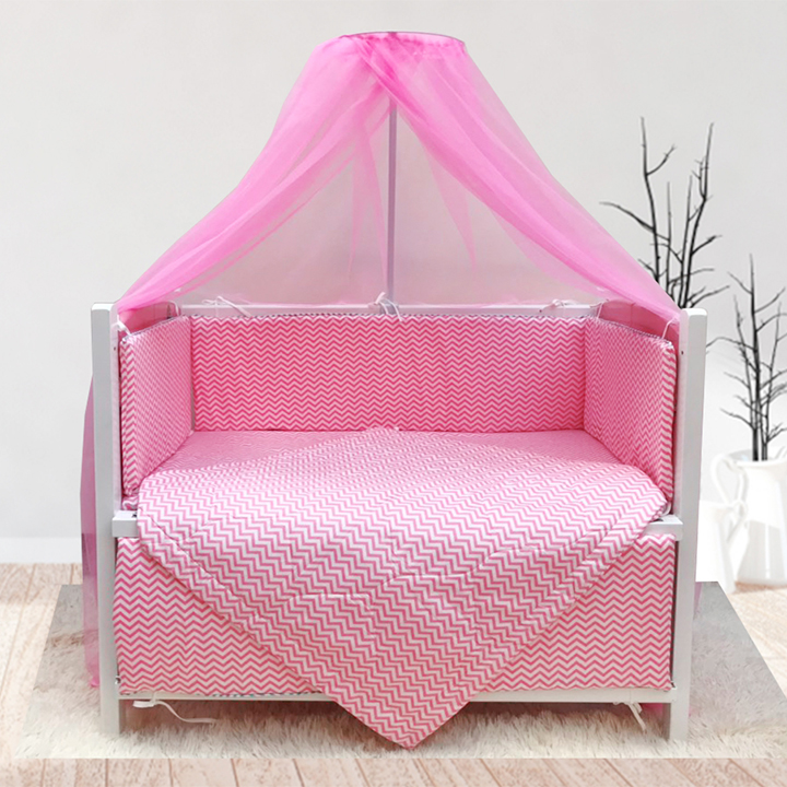 Cũi cho bé - Combo cũi sơn Trắng Hồng