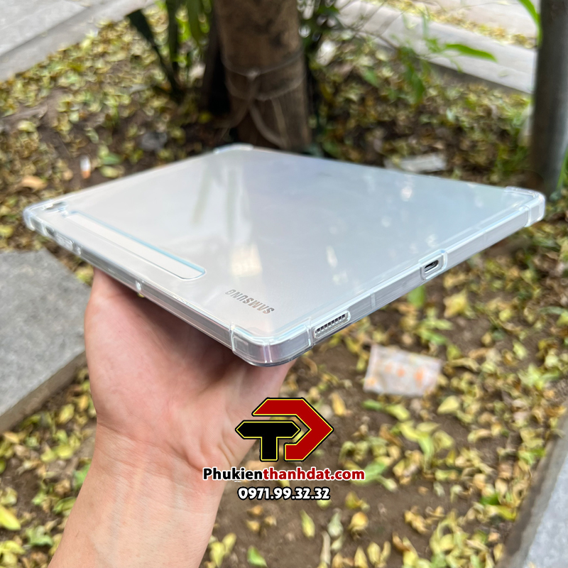 Ốp lưng cho SamSung Galaxy Tab S9 FE trong suốt chống sốc chính hãng GreenCase - Hàng chính hãng