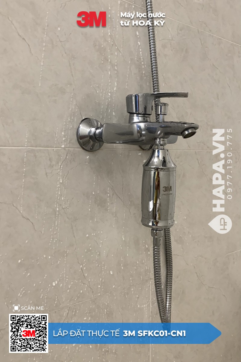 Bộ Lọc Nước Vòi Sen Tắm Nóng Lạnh 3M SFKC01-CN1 | 3M HSF-IS Tự Lắp Đặt Dễ Dàng - Hàng Chính Hãng 3M