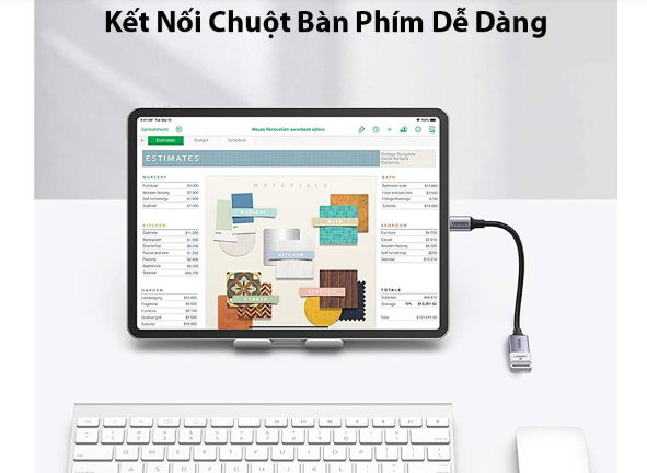 Bộ chuyển đổi type C sang USB 3.0 hỗ trợ OTG UGREEN 70889-Hàng chính hãng