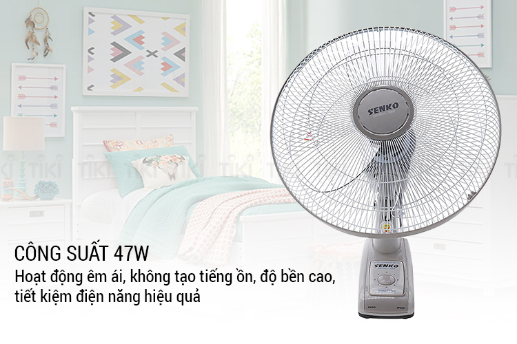 Quạt treo tường 2 dây SENKO TC1626 - Hàng Chính Hãng