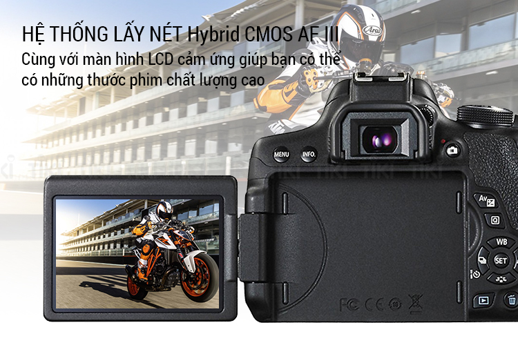 Combo Máy ảnh Canon 750D kit 18-55mm STM - Hàng Chính Hãng + Thẻ 16GB + Túi