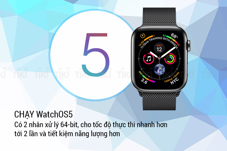 Đồng Hồ Thông Minh Apple Watch Series 4 GPS + Cellular 44mm, Stainless Steel - Milanese Loop