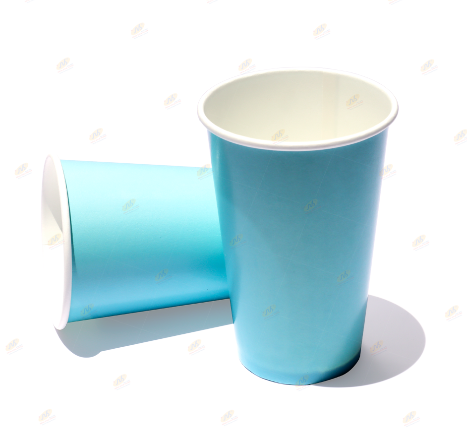 Ly giấy 16oz~472ml - Lốc 50 ly giấy có in màu đơn sắc