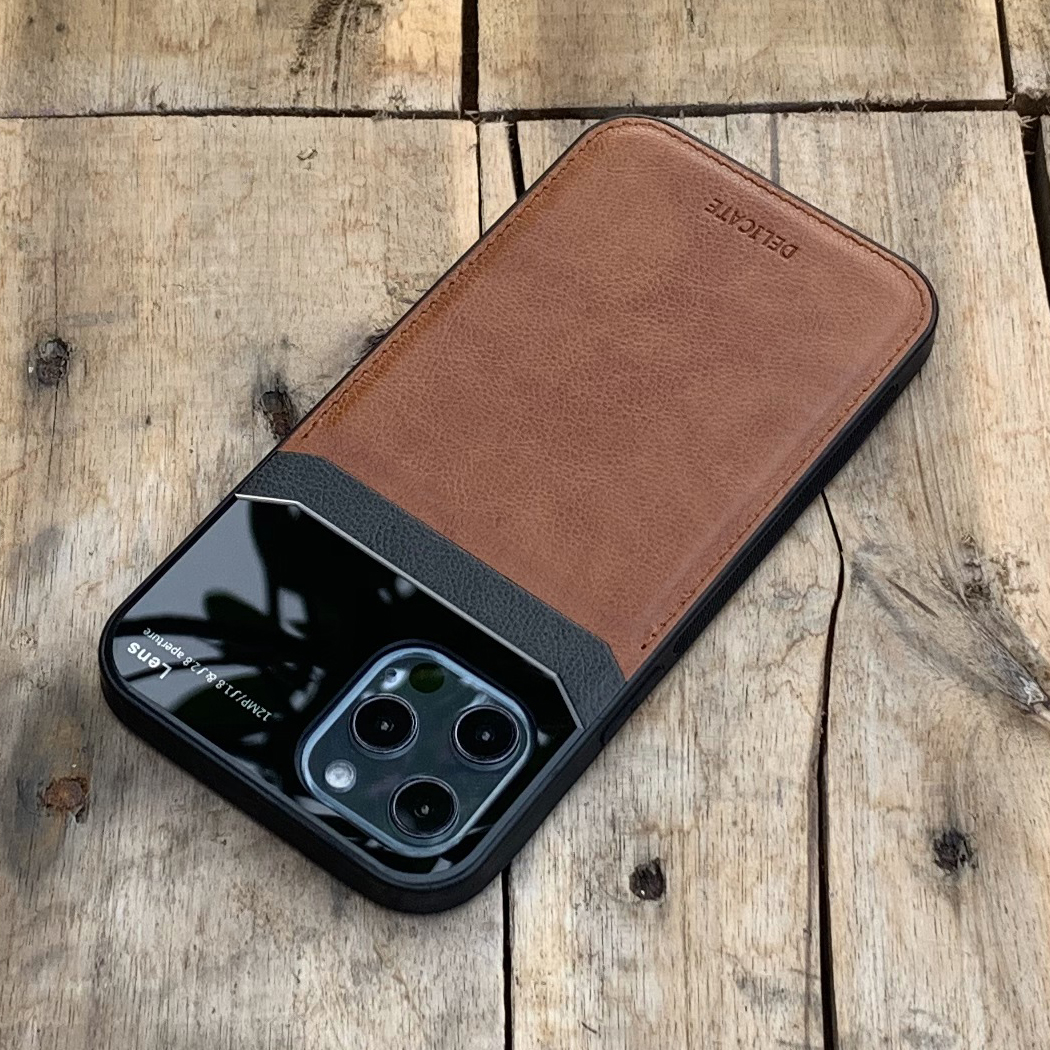 Ốp lưng da kính cao cấp dành cho iPhone 12 Mini / 12 / 12 Pro / 12 Pro Max - Hàng chính hãng