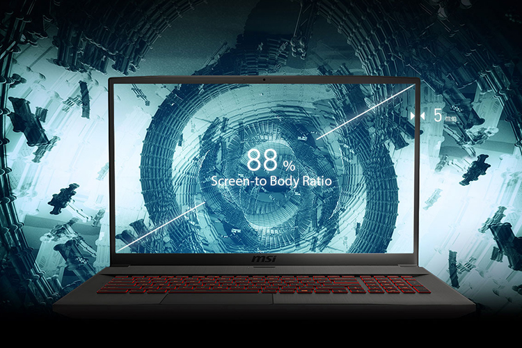Laptop MSI GF75 Thin 10SCSR-208VN (Core i7-10750H/ 8GB DDR4 2666MHz/ 512GB NVMe PCIe SSD/ GTX1650 Ti 4GB GDDR6/ 17.3 FHD IPS/ Win10) - Hàng Chính Hãng