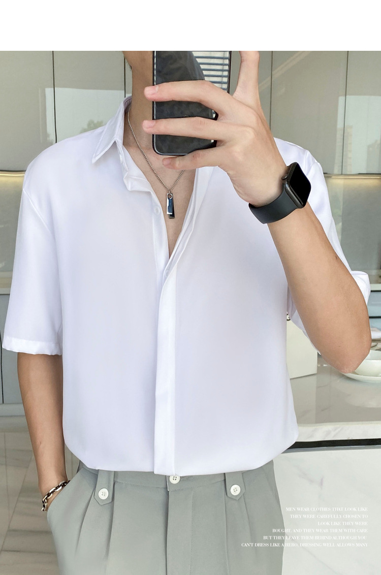 Áo Sơ Mi Rộng Tay Ngắn OVERSIZE Giấu Nút Form Rộng UNISEX Nam Nữ Vải Lụa Mềm Mát Ít Nhăn - SMN01