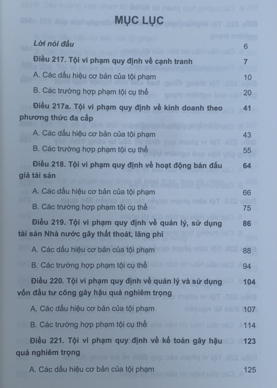 Bình luận Bộ luật Hình sự năm 2015 (Phần hai-Các tội phạm), Chương XVIII, Mục 3: xâm pham trật tự quản lý kinh tế