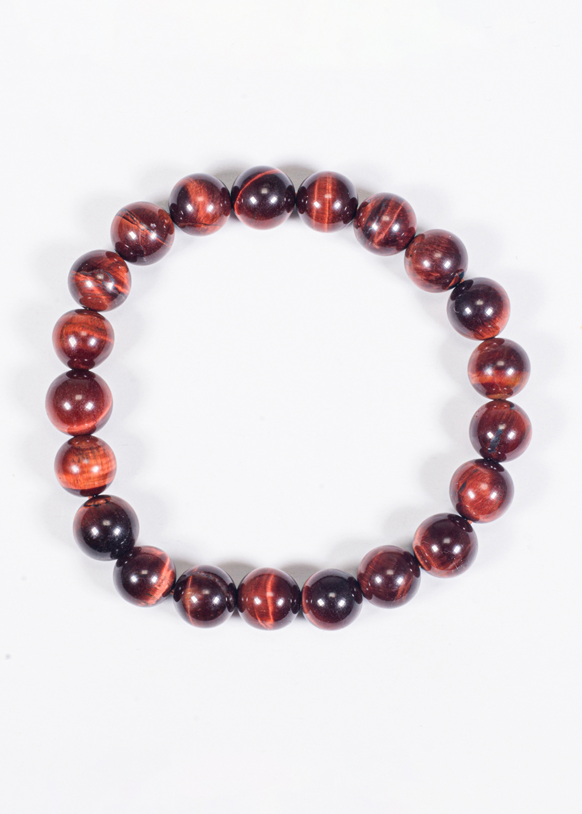 Vòng tay phong thủy đá mắt hổ nâu đỏ mệnh hỏa , thổ - Ngọc Quý Gemstones